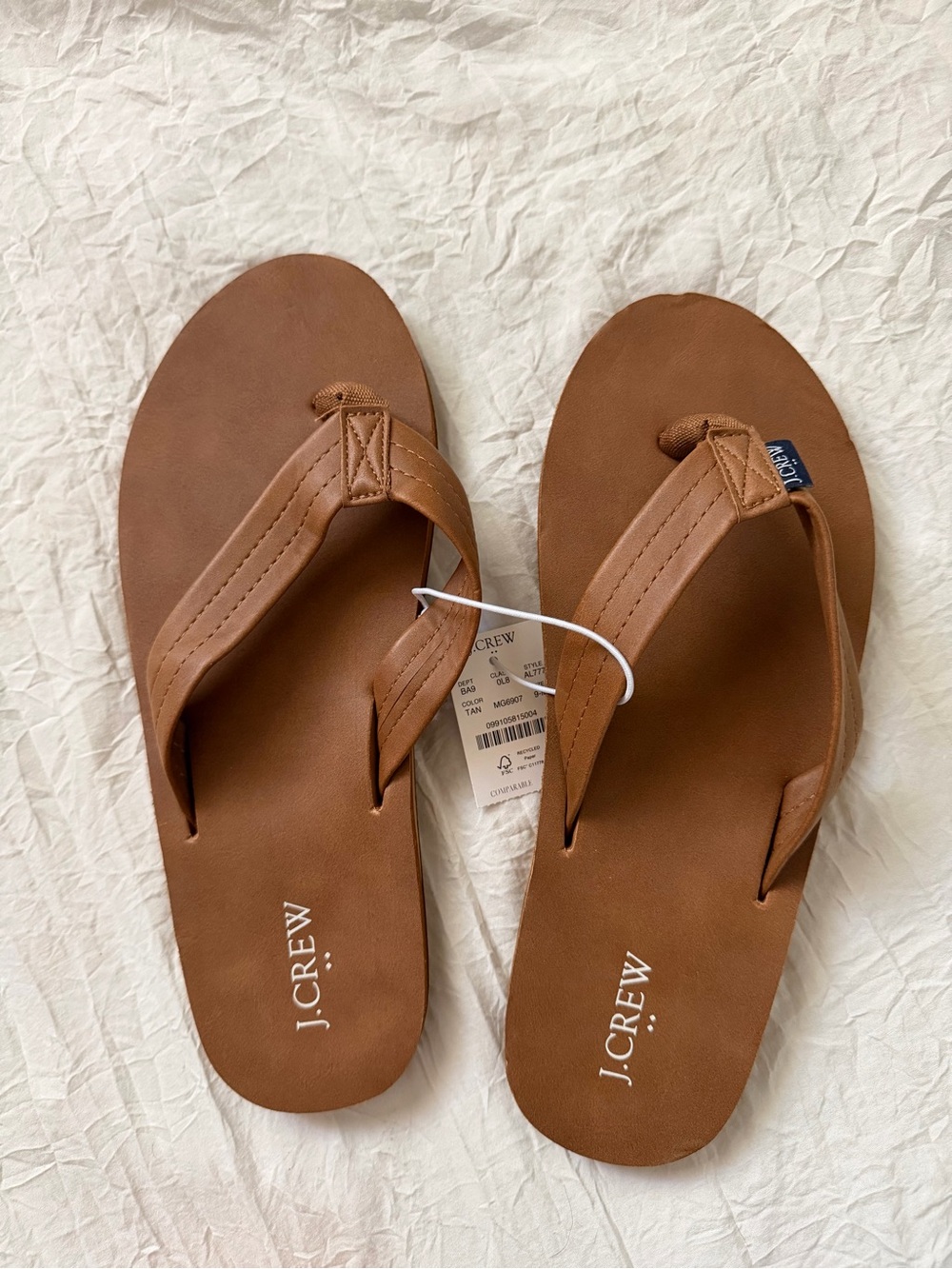 NWT J.Crew Men’s Brown Flip Flop Sandals